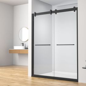 55-60"W Full-Framed Double Glass Shower Door, 5/16"(8mm)Clear SGCC Tempered Glass